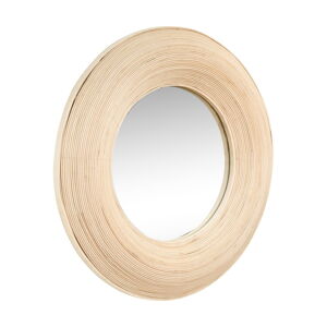 Nástěnné zrcadlo s bambusovým rámem ø 60 cm Blush – Hübsch